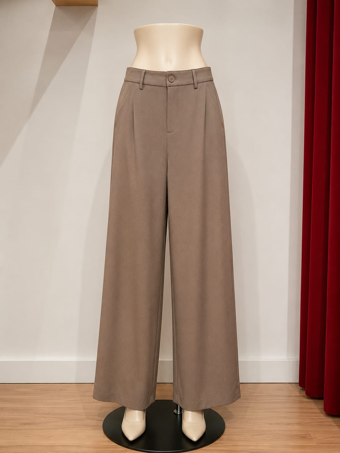 Pantalon Vestir   cafe claro con cinturon