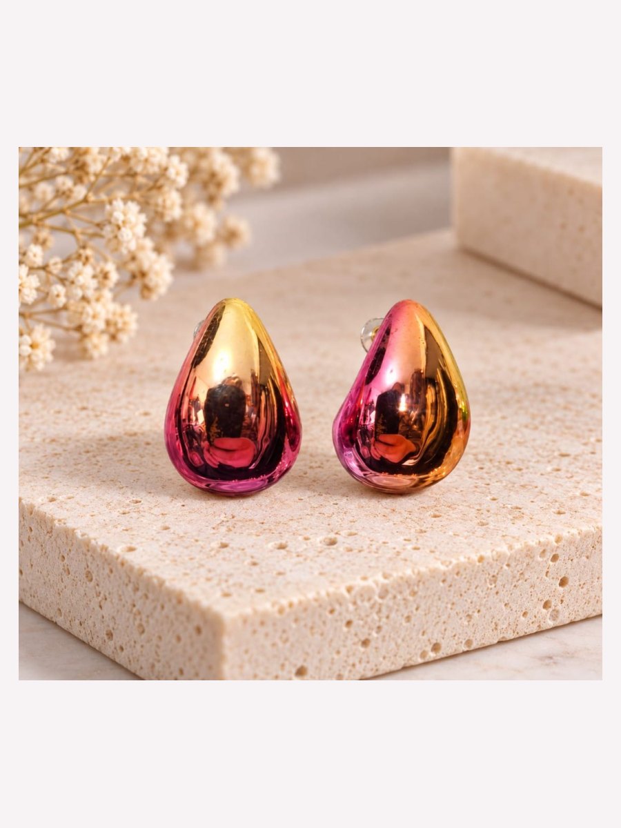 ARETE GOTA TORNASOL ROSA
