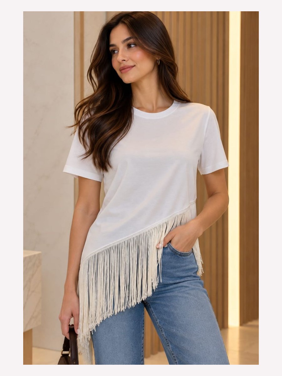 PLAYERA FLECOS IVORY