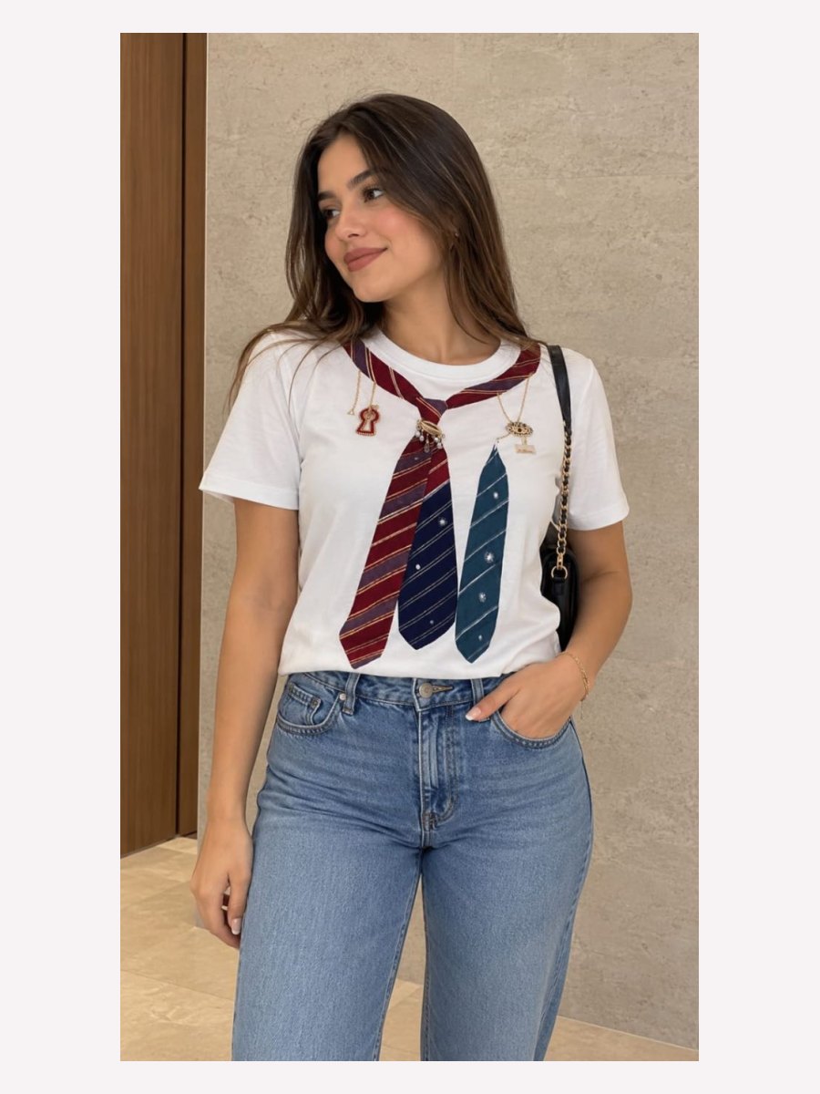 PLAYERA ESTAMPADO CORBATA