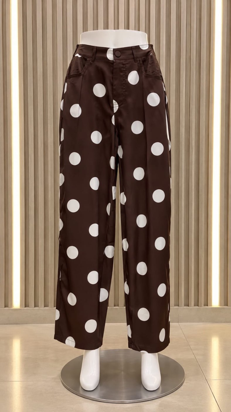 PANTALON SATIN POLKA