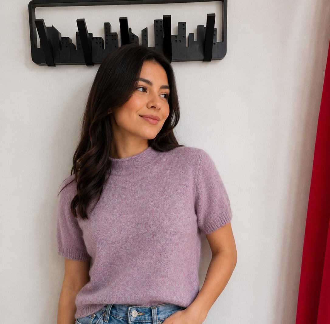 BLUSA PUNTO LILA