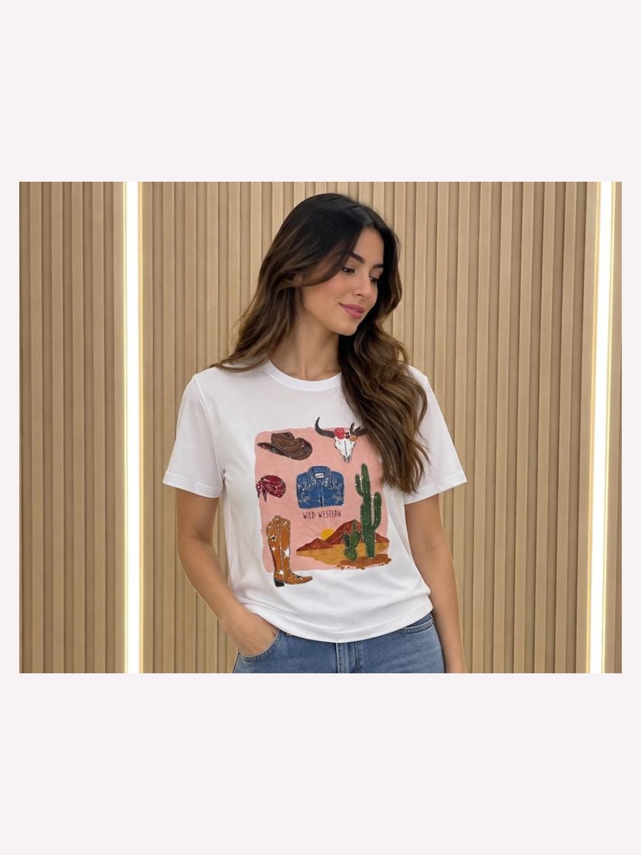 PLAYERA ESTAMPADO VAQUERO