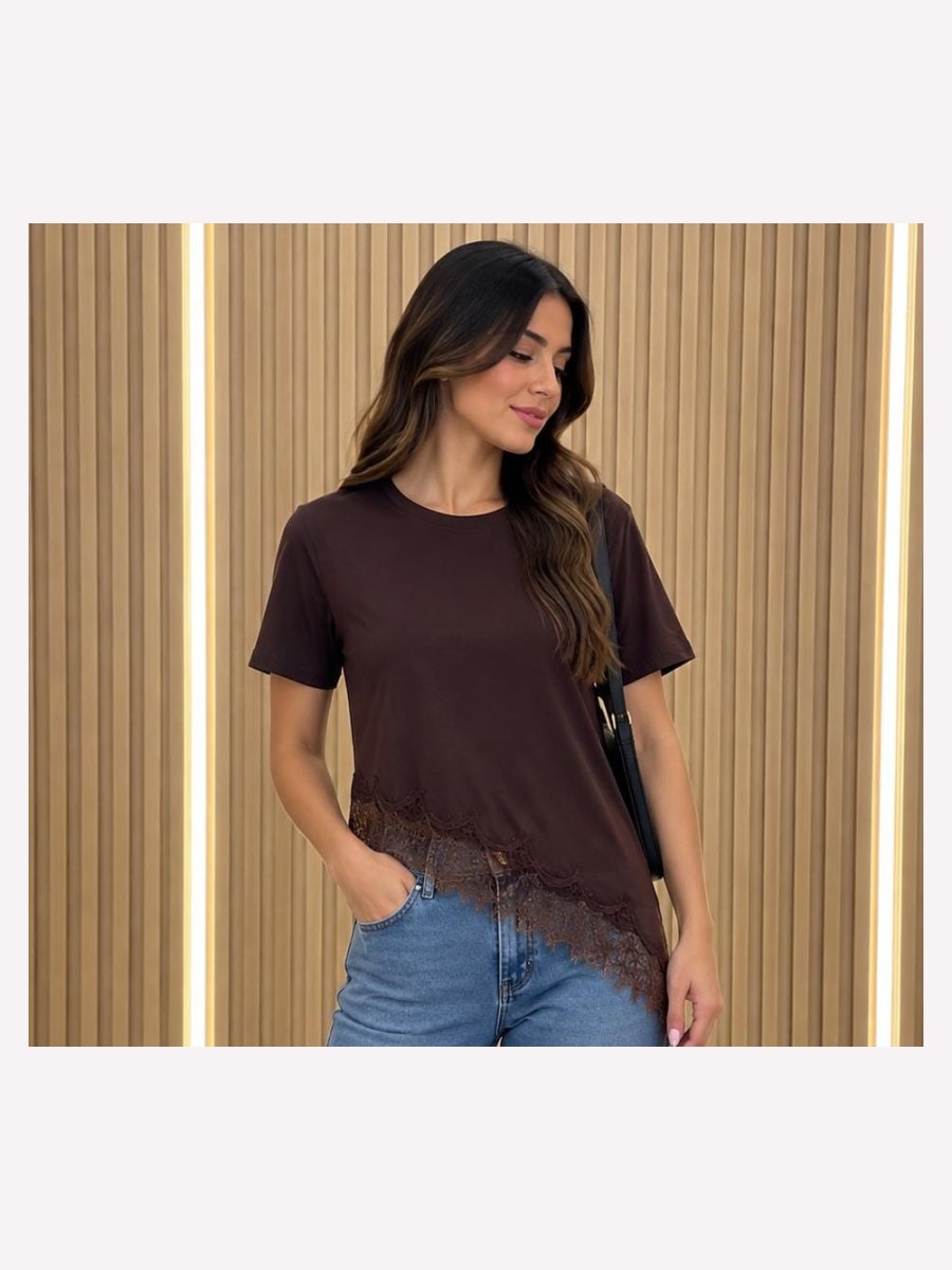 PLAYERA CAFE ENCAJE