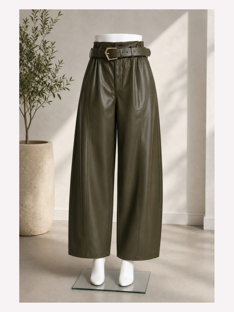 PANTALON VINIPIEL VERDE